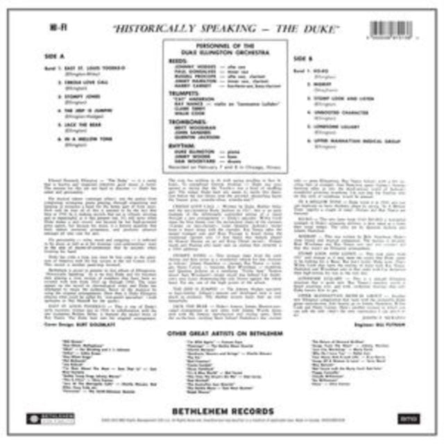 ELLINGTON, DUKE | HISTORICALLY SPEAKING - THE DUKE | VINYL RECORD (LP)