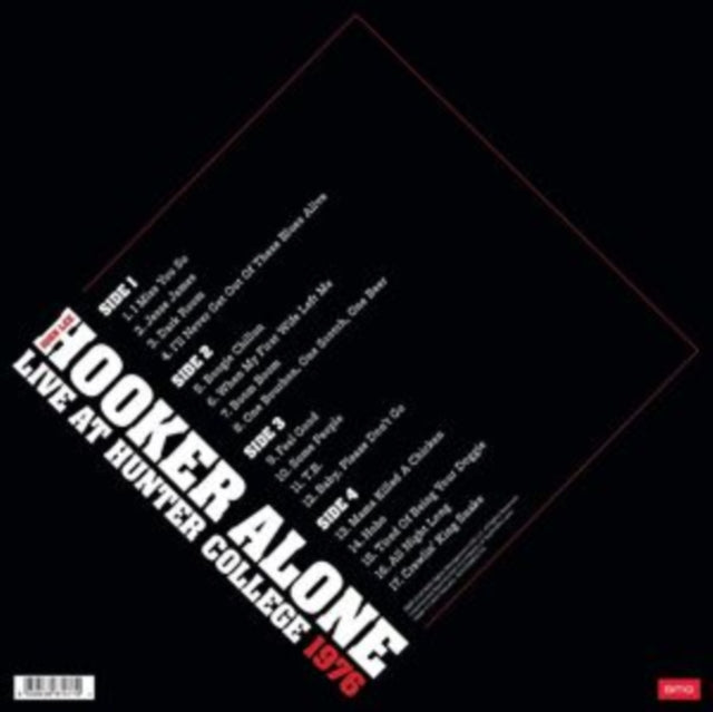HOOKER, JOHN LEE | ALONE: LIVE AT HUNTER COLLEGE 1976 (2LP) | VINYL RECORD (LP)