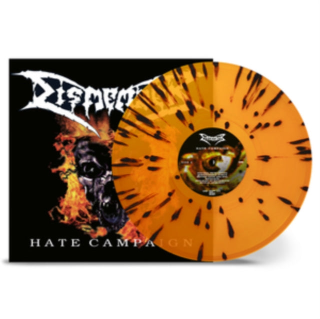 DISMEMBER | HATE CAMPAIGN (TRANSPARENT ORANGE W/ BLACK SPLATTER VINYL/REISSUE) | VINYL RECORD (LP)