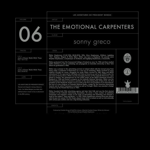 EMOTIONAL CARPENTERS | JUST A CLOSER WALK WITH THEE | VINYL RECORD (LP)