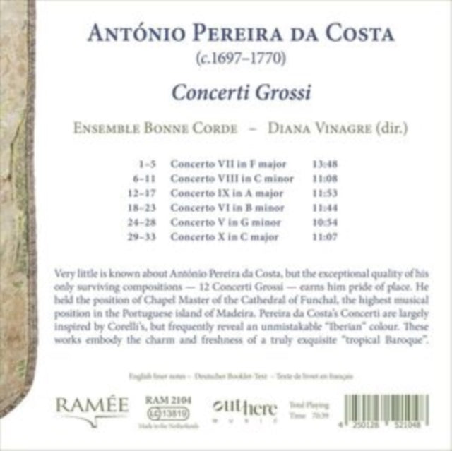 ENSEMBLE BONNE CORDE | COSTA: CONCERTI GROSSI | CD