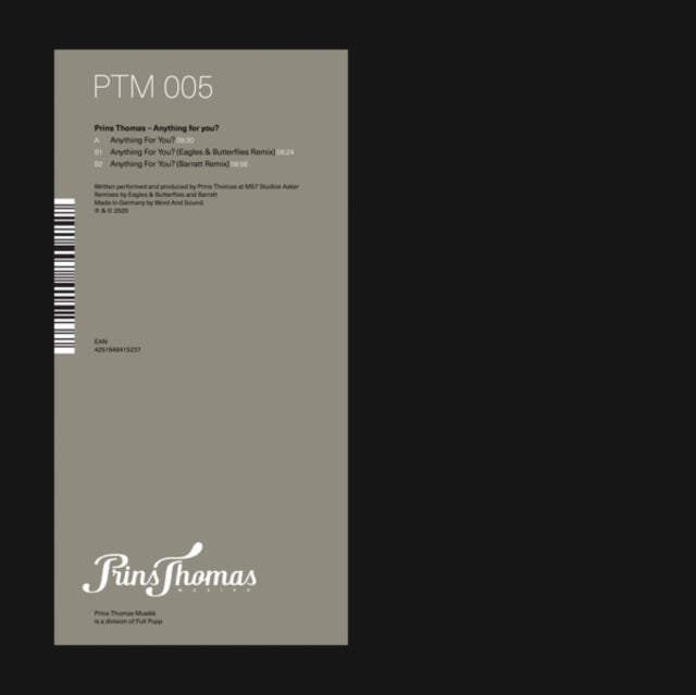 PRINS THOMAS | ANYTHING FOR YOU? | 12IN VINYL