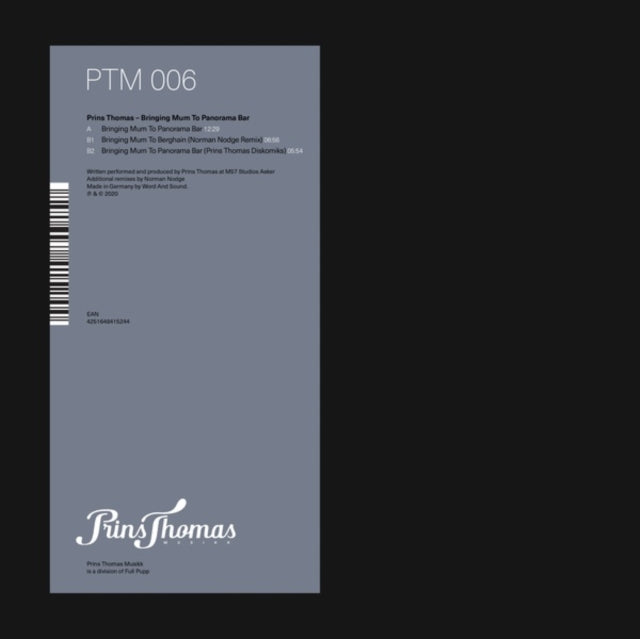 PRINS THOMAS | BRINGING MUM TO PANORAMA BAR | 12IN VINYL