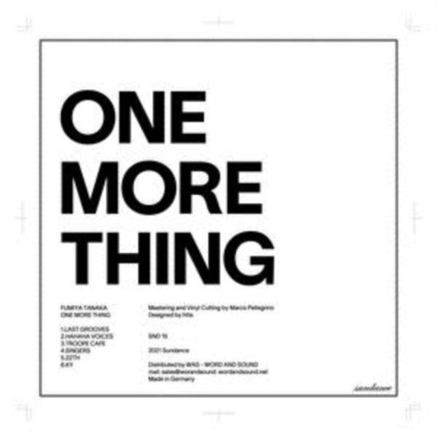 TANAKA, FUMIYA | ONE MORE THING (FIRST PART) | 12IN VINYL
