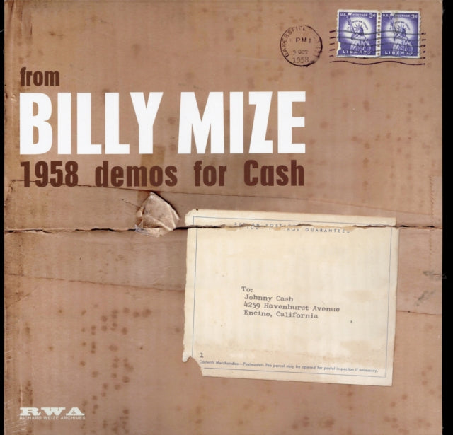 MIZE, BILLY | 1958 DEMOS FOR CASH | VINYL RECORD (LP)