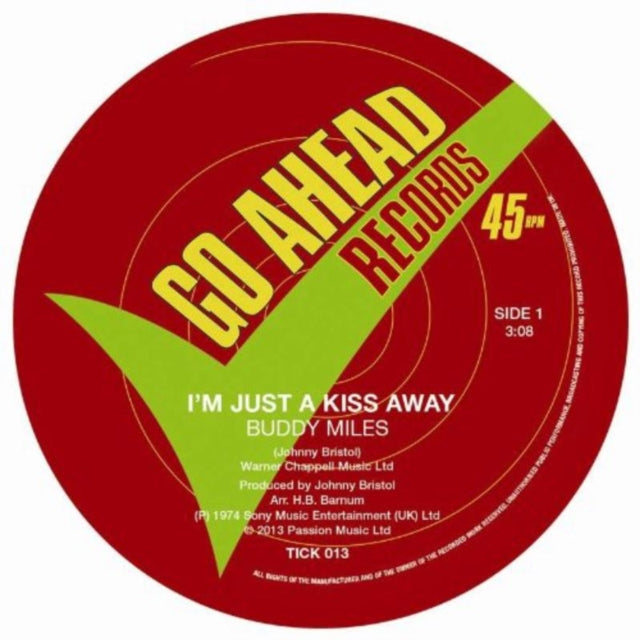 MILES, BUDDY | I'M JUST A KISS AWAY | VINYL RECORD (LP)