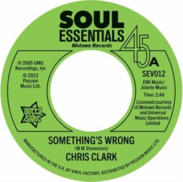 CLARK, CHRIS | SOMETHING'S WRONG/DO I LOVE YOU (INDEED I DO) | 7IN VINYL