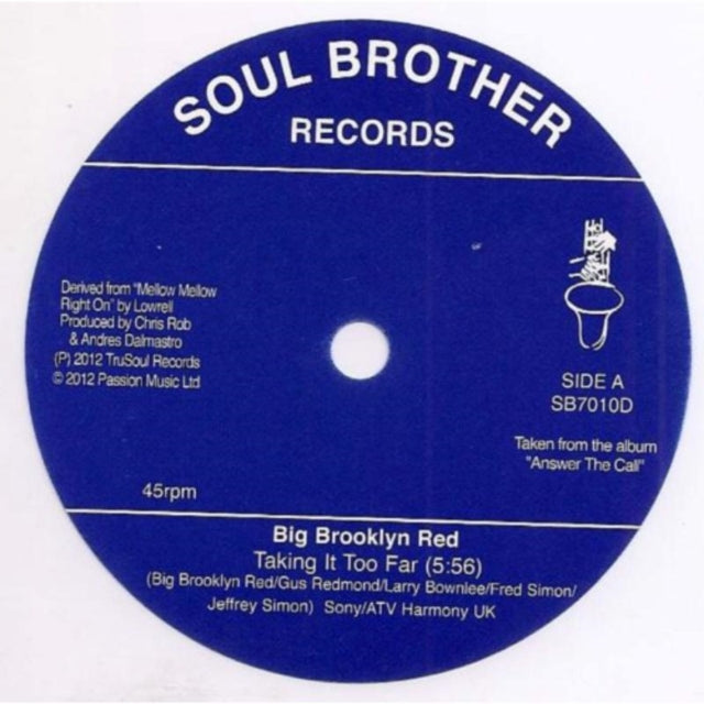 BIG BROOKLYN RED | TAKING IT TOO FAR | VINYL RECORD (LP)