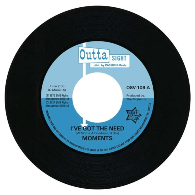 MOMENTS | I'VE GOT THE NEED / NINE TIMES | VINYL RECORD (LP)