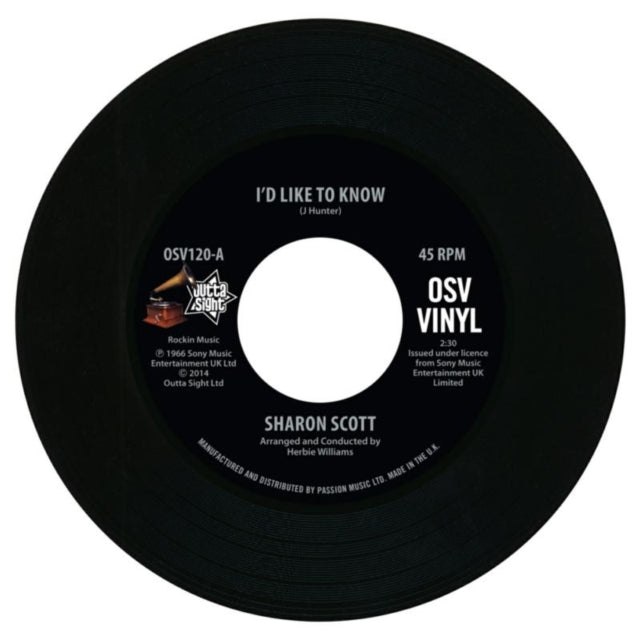 SHARON, SCOTT | I'D LIKE TO KNOW / I'M NOT AFR | VINYL RECORD (LP)