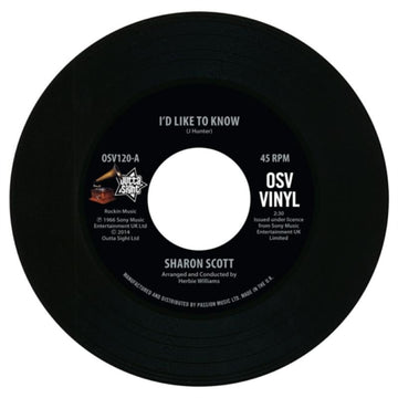 SHARON, SCOTT | I'D LIKE TO KNOW / I'M NOT AFR | VINYL RECORD (LP)