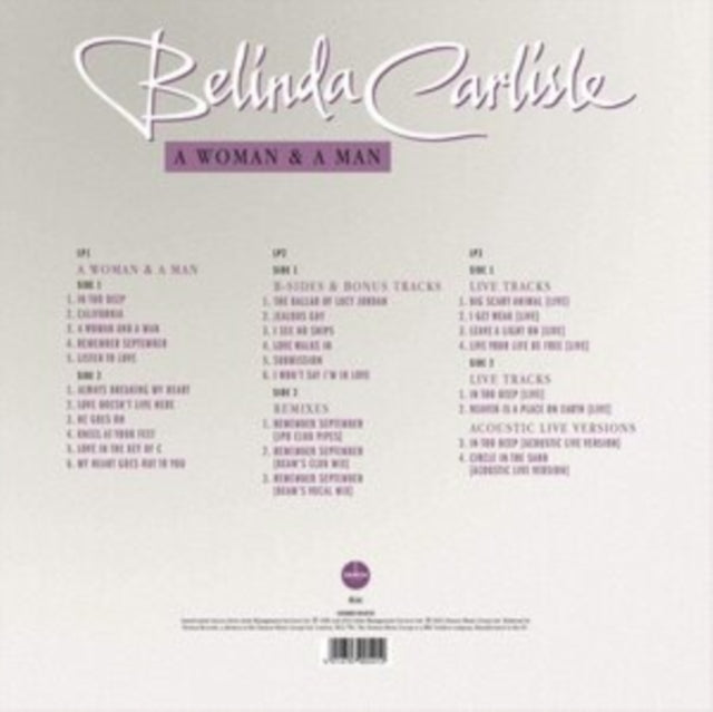 CARLISLE, BELINDA | WOMAN & A MAN (PURPLE VINYL/3LP) | VINYL RECORD (LP)