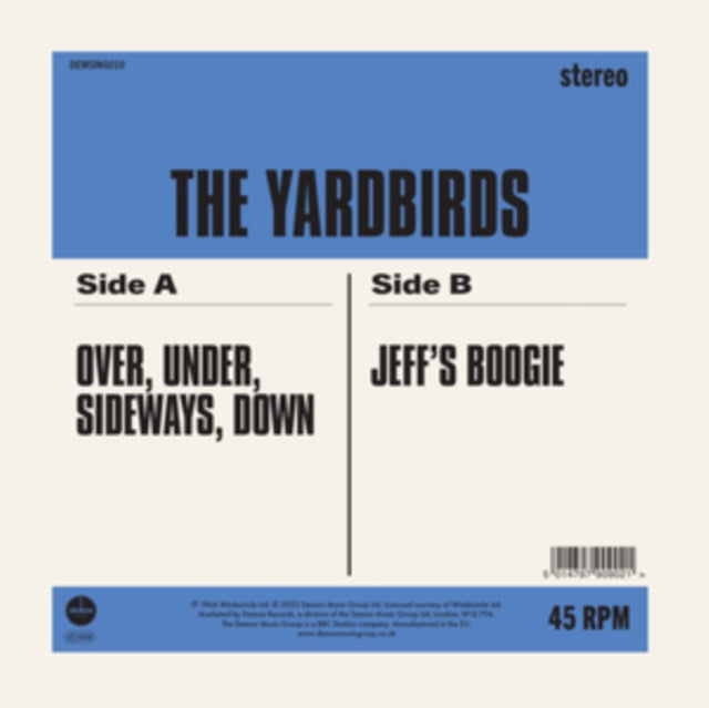 YARDBIRDS | OVER UNDER SIDEWAYS DOWN / JEFFâ€™S BOOGIE | 7IN VINYL