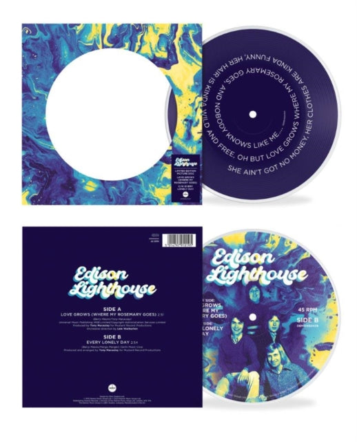 LIGHTHOUSE, EDISON | LOVE GROWS (WHERE MY ROSEMARY GOES) (PICTURE DISC) | 7IN VINYL