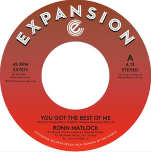 MATLOCK, RONN | YOU GOT THE BEST OF ME / I CAN | VINYL RECORD (LP)