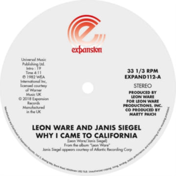 WHY I CAME TO CALIFORNIA | 12IN VINYL