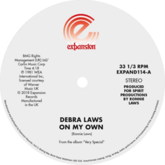 LAWS, DEBRA | ON MY OWN/VERY SPECIAL | 12IN VINYL