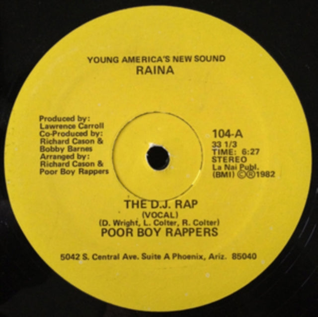 POOR BOY RAPPERS | D.J. RAP 12IN | 12IN VINYL