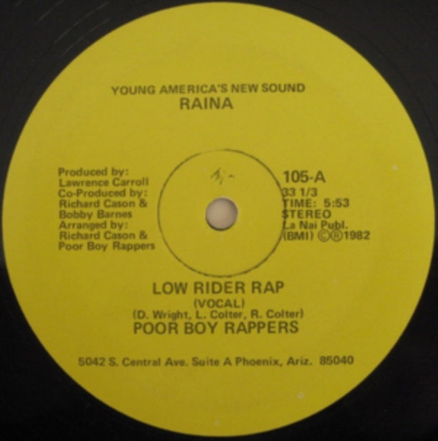 POOR BOY RAPPERS | LOW RIDER RAP 12IN | 12IN VINYL