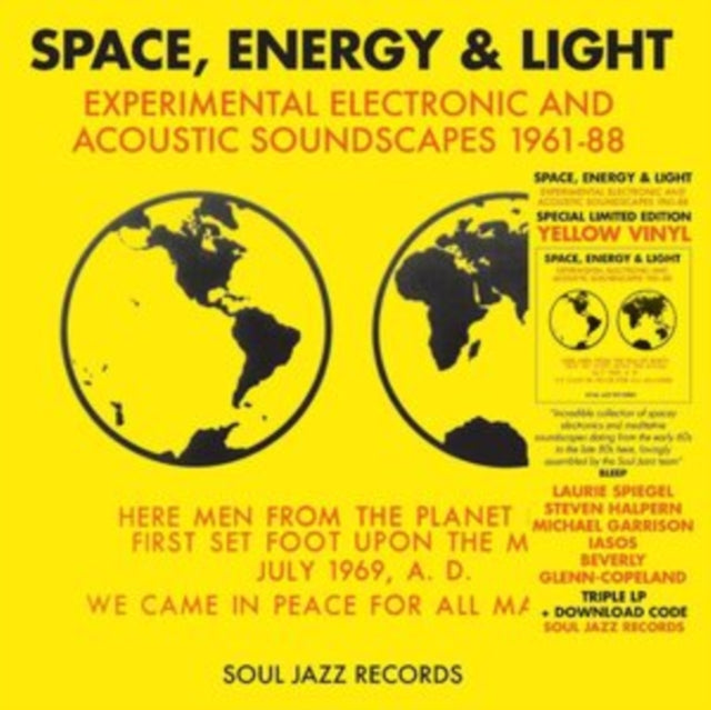 SOUL JAZZ RECORDS PRESENTS | SPACE, ENERGY & LIGHT: EXPERIMENTAL ELECTRONIC & ACOUSTIC SOUNDSCAPES (YELLOW VINYL/3LP) | VINYL RECORD (LP)