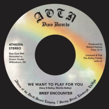 WE WANT TO PLAY FOR YOU | 7IN VINYL