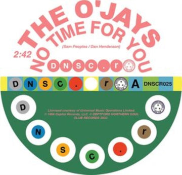 O'JAYS & WILLIE HIGHTOWER | NO TIME FOR YOU / BECAUSE I LOVE YOU | 7IN VINYL