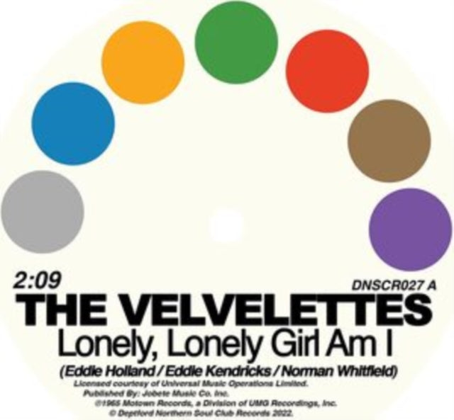 VELVETTES & GLADYS KNIGHT & THE PIPS | LONELY, LONELY GIRL AM I / NO ONE COULD LOVE YOU MORE | 7IN VINYL