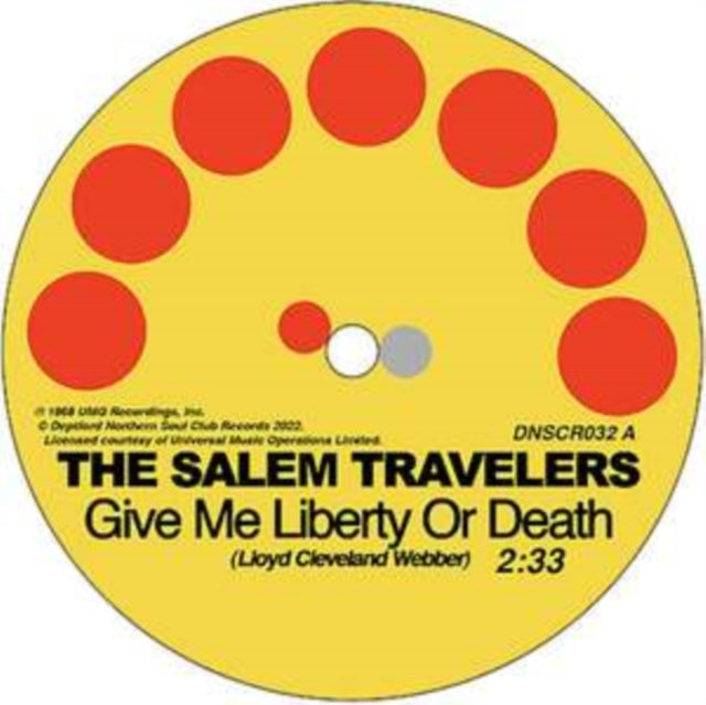 SALEM TRAVELERS | TELL IT LIKE IT IS/GIVE ME LIBERTY OR DEATH | 7IN VINYL