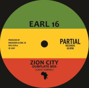 EARL 16 | ZION CITY - DUBPLATE MIX | 7IN VINYL