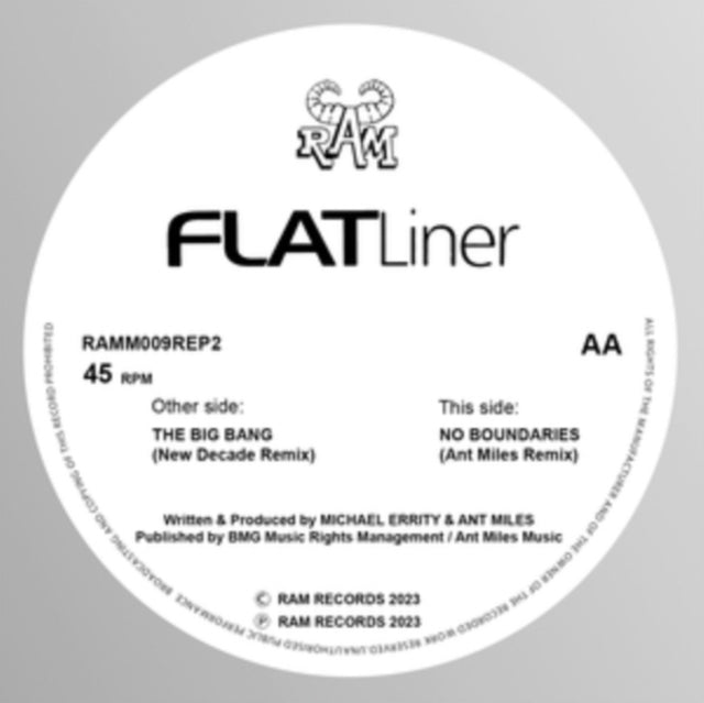 FLATLINER | BIG BANG (NEW DECADE REMIX)/NO BONDARIES (ANT MILES REMIX) | 12IN VINYL