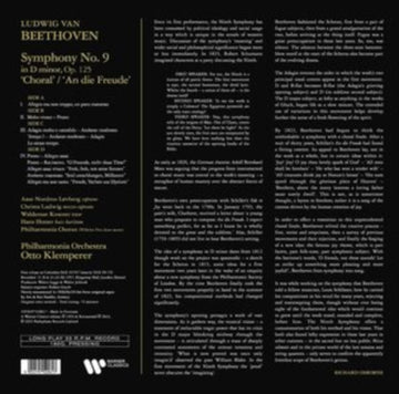 KLEMPERER, OTTO | BEETHOVEN SYMPHONY NO 9 CHORAL (2LP) | VINYL RECORD (LP)