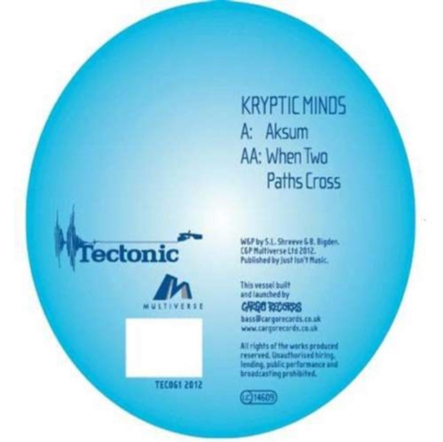 KRYPTIC MINDS | AKSUM/WHEN TWO PATHS CROSS | 12IN VINYL