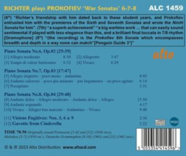 RICHTER, SVIATOSLAV | RICHTER PLAYS PROKOFIEV WAR SONATAS NOS. 6-7-8 | CD