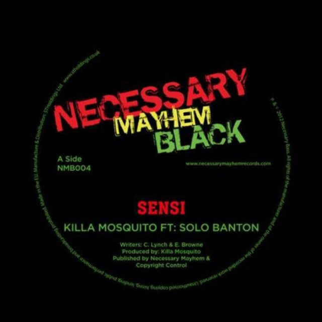 KILLA MOSQUITO (FT SOLO BANTON) | SENSI | 12IN VINYL