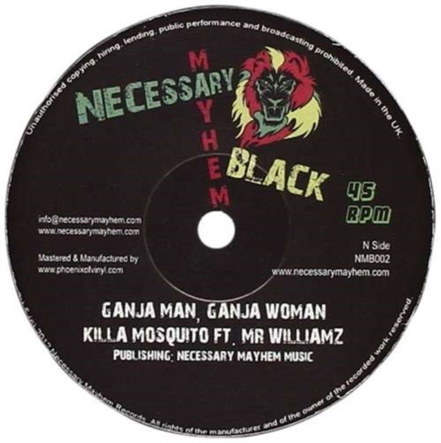 KILLA MOSQUITO FT: MACKA B | GANJA MAN | VINYL RECORD (LP)