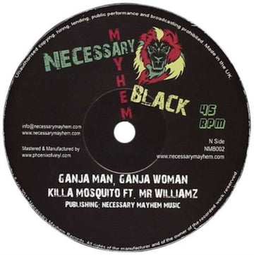 KILLA MOSQUITO FT: MACKA B | GANJA MAN | VINYL RECORD (LP)