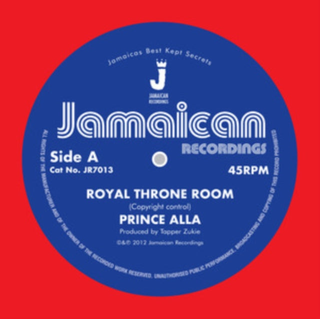 PRINCE ALLA | ROYAL THRONE ROOM/HAIL RASTAFARI | 7IN VINYL