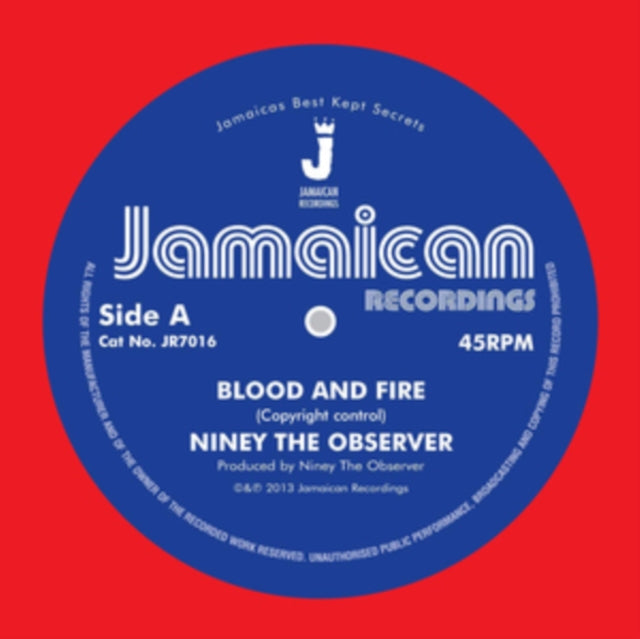 NINEY THE OBSERVER | BLOOD & FIRE/BRIMSTONE & FIRE | 7IN VINYL