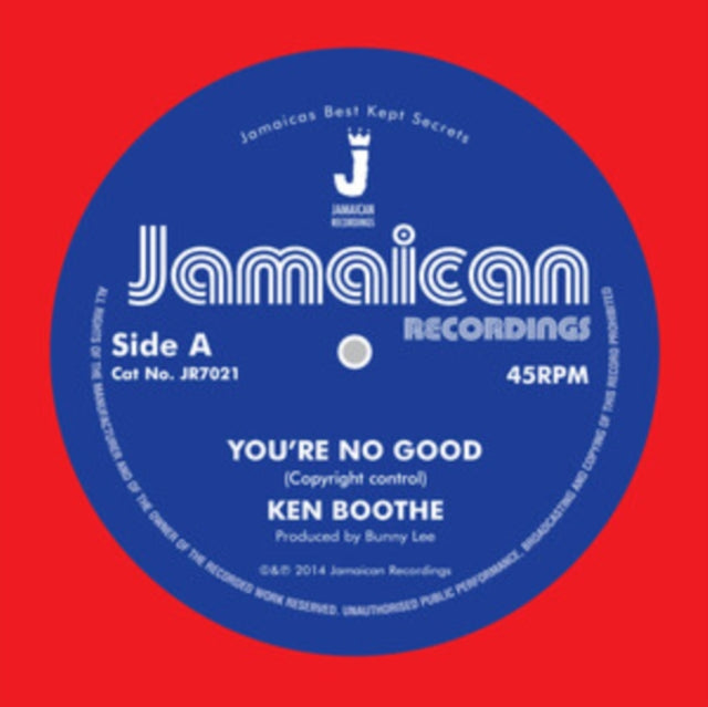 BOOTHE, KEN | YOU'RE NO GOOD/OUT OF ORDER DUB | 7IN VINYL