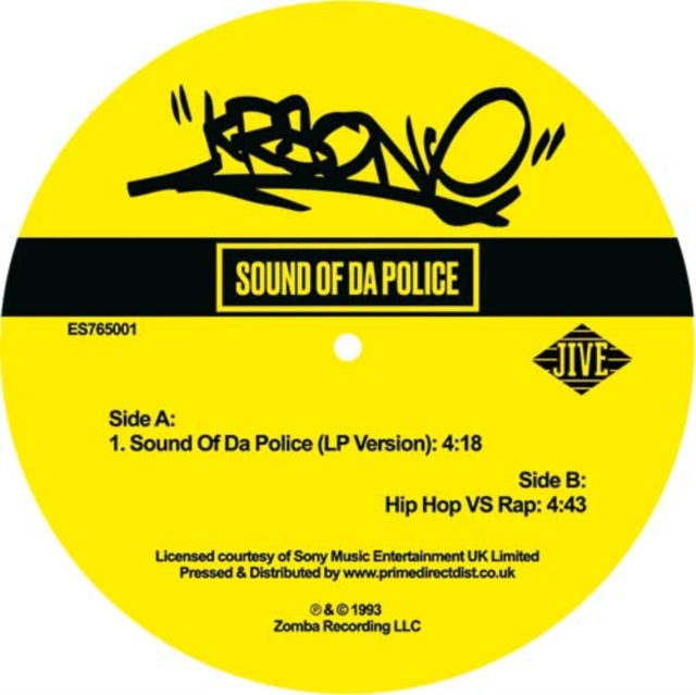 KRS ONE | SOUND OF DA POLICE | 7IN VINYL