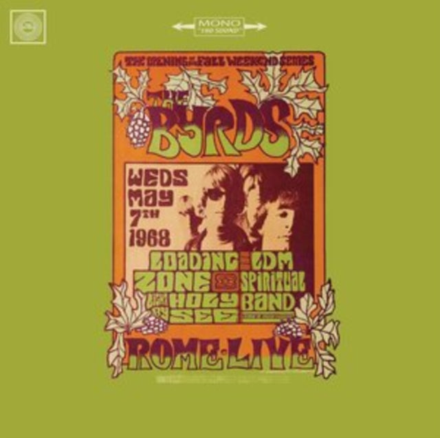 BYRDS | LIVE IN ROME 1968 | VINYL RECORD (LP)