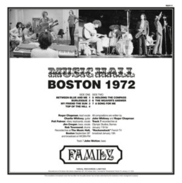 FAMILY | BOSTON MUSIC HALL 1972 | VINYL RECORD (LP)