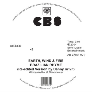 EARTH,  WIND & FIRE | BRAZILIAN RHYME (DANNY KRIVIT RE-EDIT) (REPRESS) | VINYL RECORD (LP)