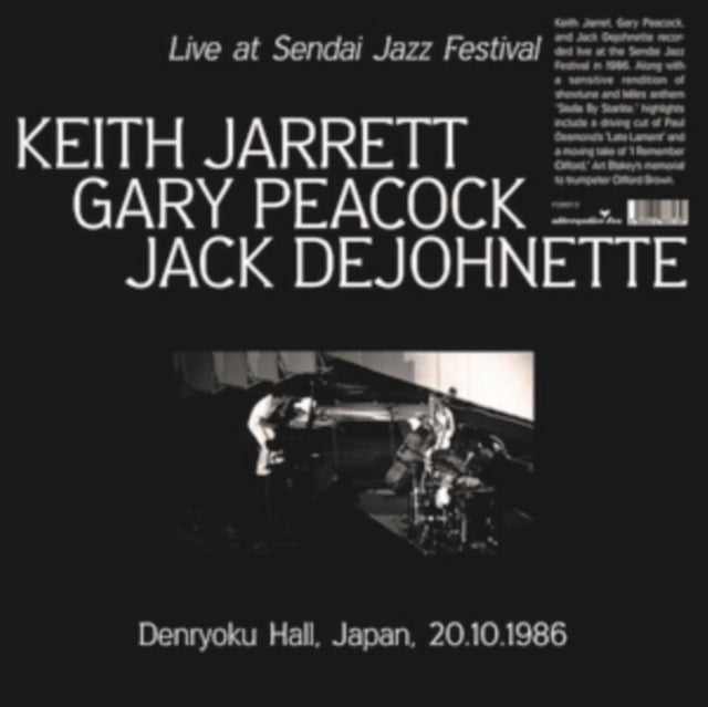 JARRETT, KEITH | LIVE AT SENDAI JAZZ FESTIVAL, DENRYOKU HALL, JAPAN, 20.10.1986 | VINYL RECORD (LP)