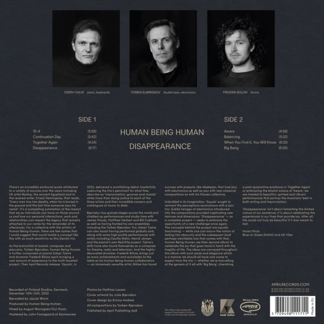HUMAN BEING HUMAN | DISAPPEARANCE | VINYL RECORD (LP)