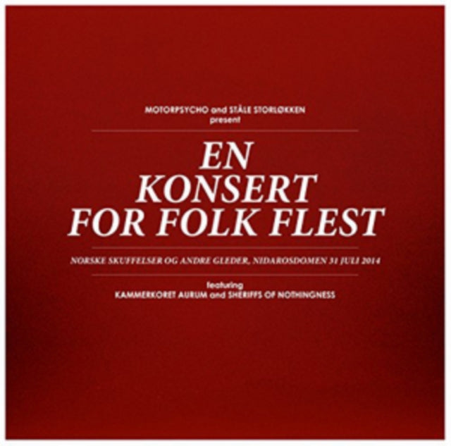 MOTORPSYCHO | EN KONSERT FOR FOLK FLEST (2LP/CD/DVD) | VINYL RECORD (LP)