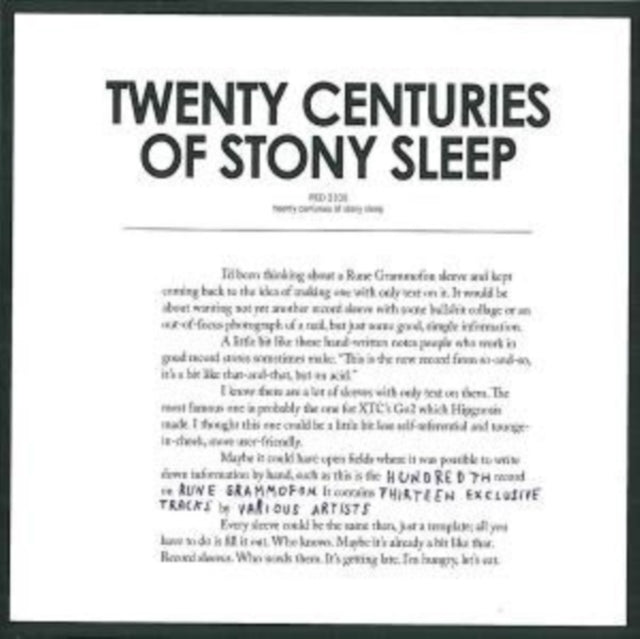 VARIOUS ARTISTS | TWENTY CENTURIES OF STONY SLEEP (2LP) | VINYL RECORD (LP)