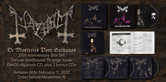 MAYHEM | DE MYSTERIIS DOM SATHANAS (25TH ANNIVERSARY BOX SET/4CD/BOOK) | CD