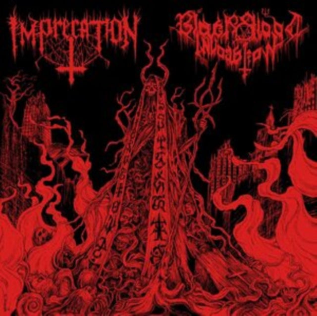 IMPRECATION; BLACK BLOOD INVOCATION | DIABOLICAL FLAMES OF THE ASCENDED PLAGUE | VINYL RECORD (LP)