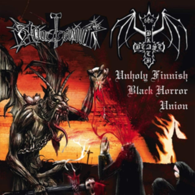 BLACK BEAST; BLOODHAMMER | UNHOLY FINNISH BLACK HORROR UNION | VINYL RECORD (LP)